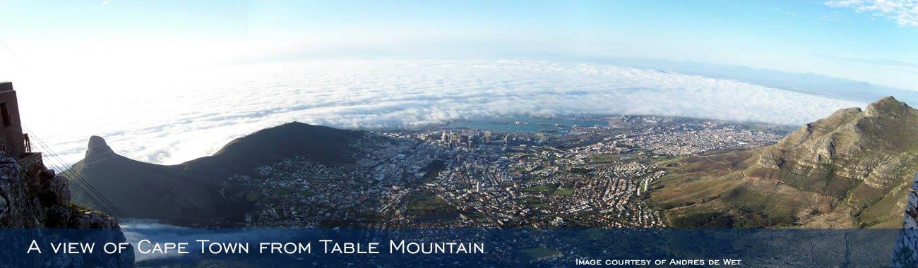 A view of Cape Town from Table Mountain