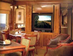Superb interior design with the screen view of the track ahead.