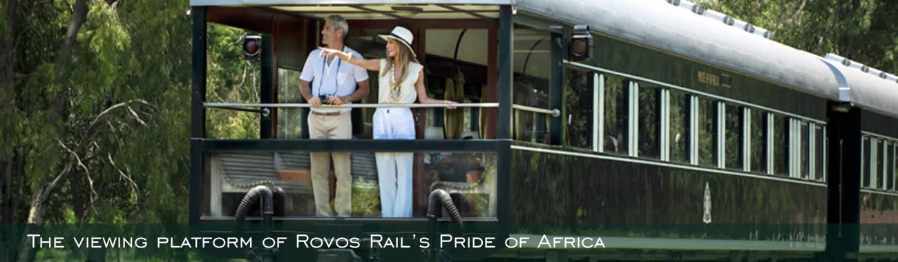 The viewing platform of Rovos Rail's Pride of Africa 