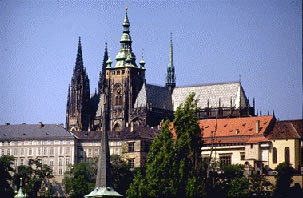 Prague Castle dominates the skyline of Prague
