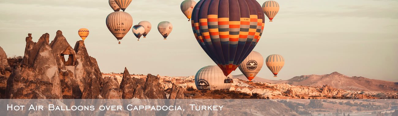 Hot air balloons over Cappadocia, Turkey