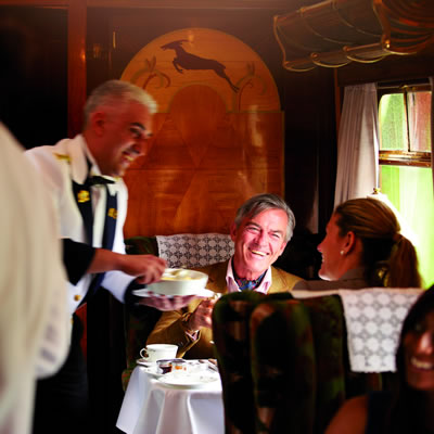 Fine dining aboard the Belmond British Pullman