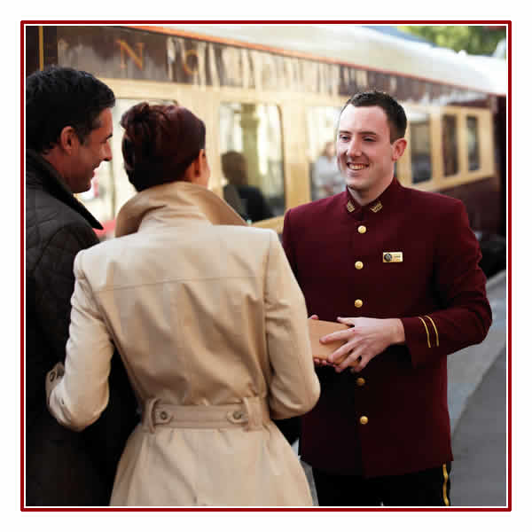 Greeted on Board by friendly Northern Belle staff