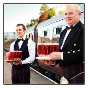 Drinks await as you re-board the Belmond Royal Scotsman