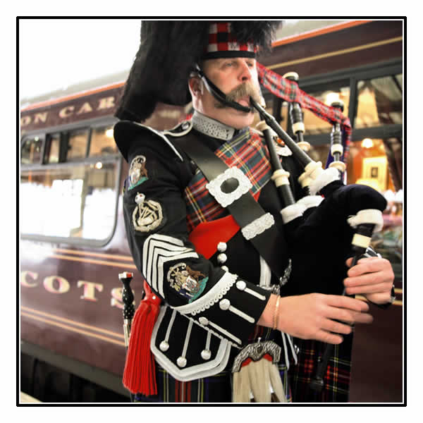 Traditional piper, to pipe you on board Traditional piper, to pipe you on board