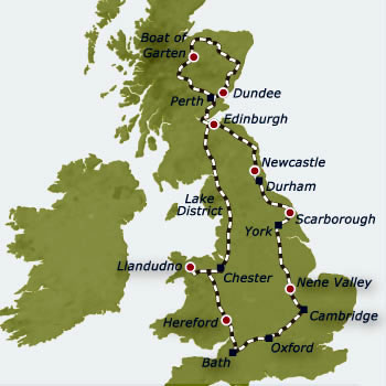 Belmond Royal Scotsman Grand - Royal Scotsman Map Grand Tour