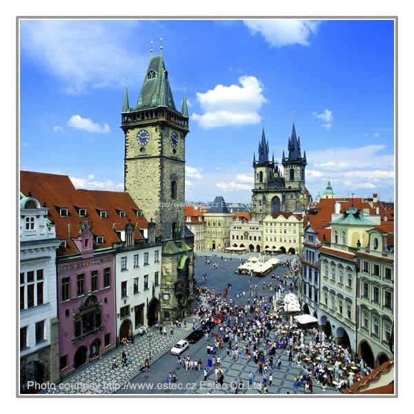 The historic Old Town Square in Prague
